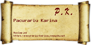 Pacurariu Karina névjegykártya
